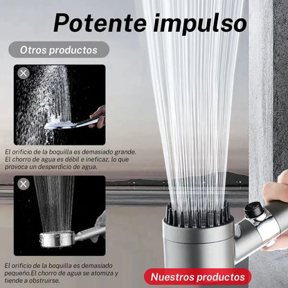 🚿 PowerFlow™ Cabezal Ducha Alta Presión Ajustable