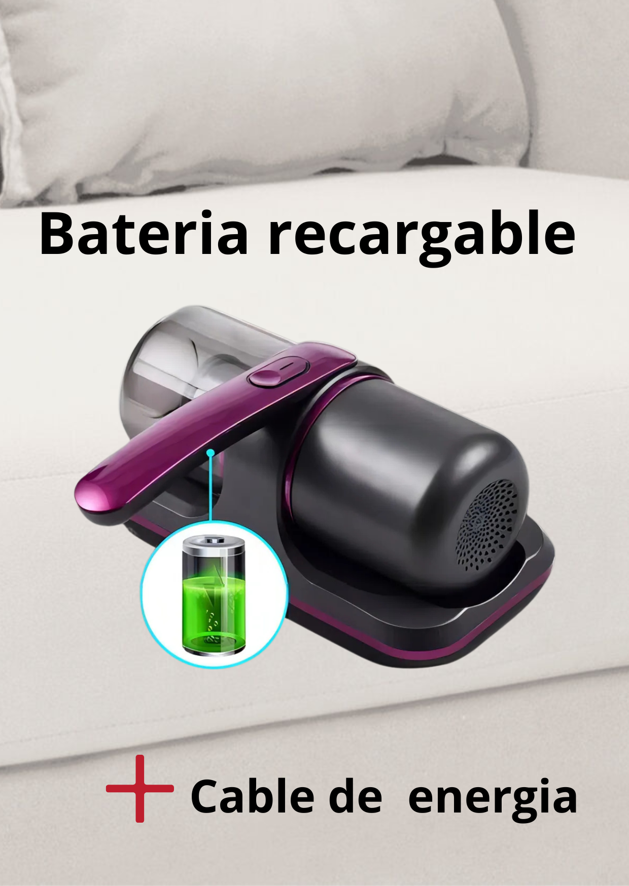 CLEAN AIR ™ Aspiradora Inalámbrica Anti ácaros