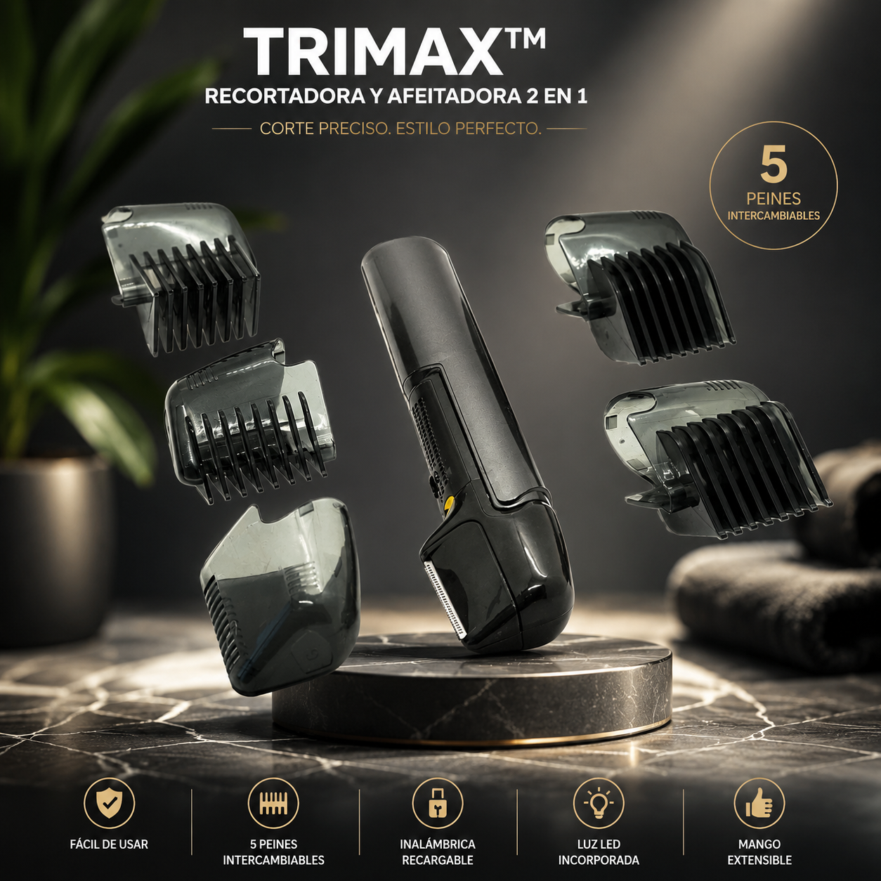 TRIMAX™️ | RECORTADORA Y AFEITADORA 2 EN 1 💇🏻‍♂️