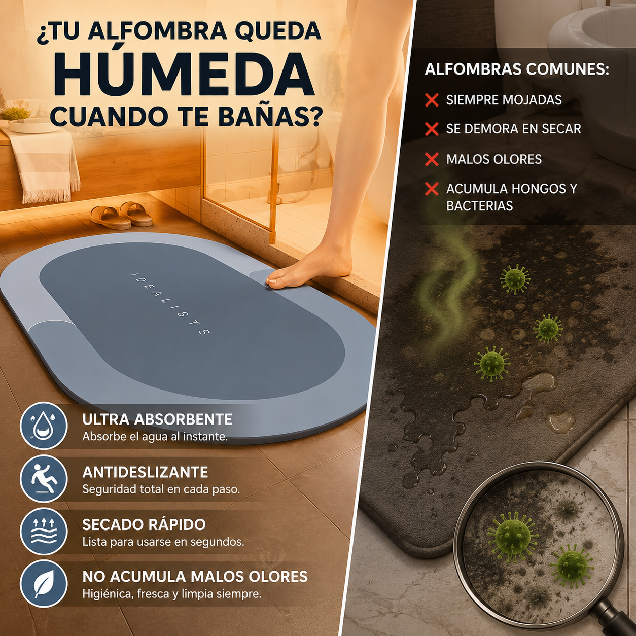 🛁  DryLuxe™ ALFOMBRA SECADO RÁPIDO