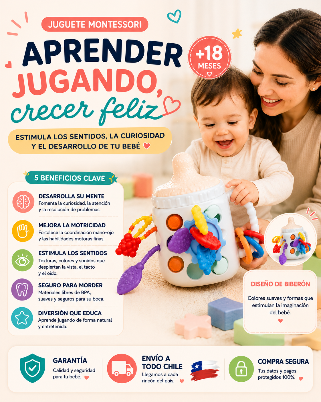 TinyBite™  mordedor didactico  bebes 18 meses
