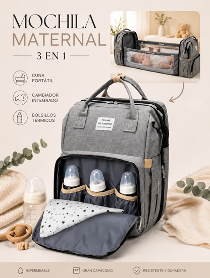 🍼   MOCHILA BACKPACK ™  BEBÉ 👶🏻 + MUDADERA