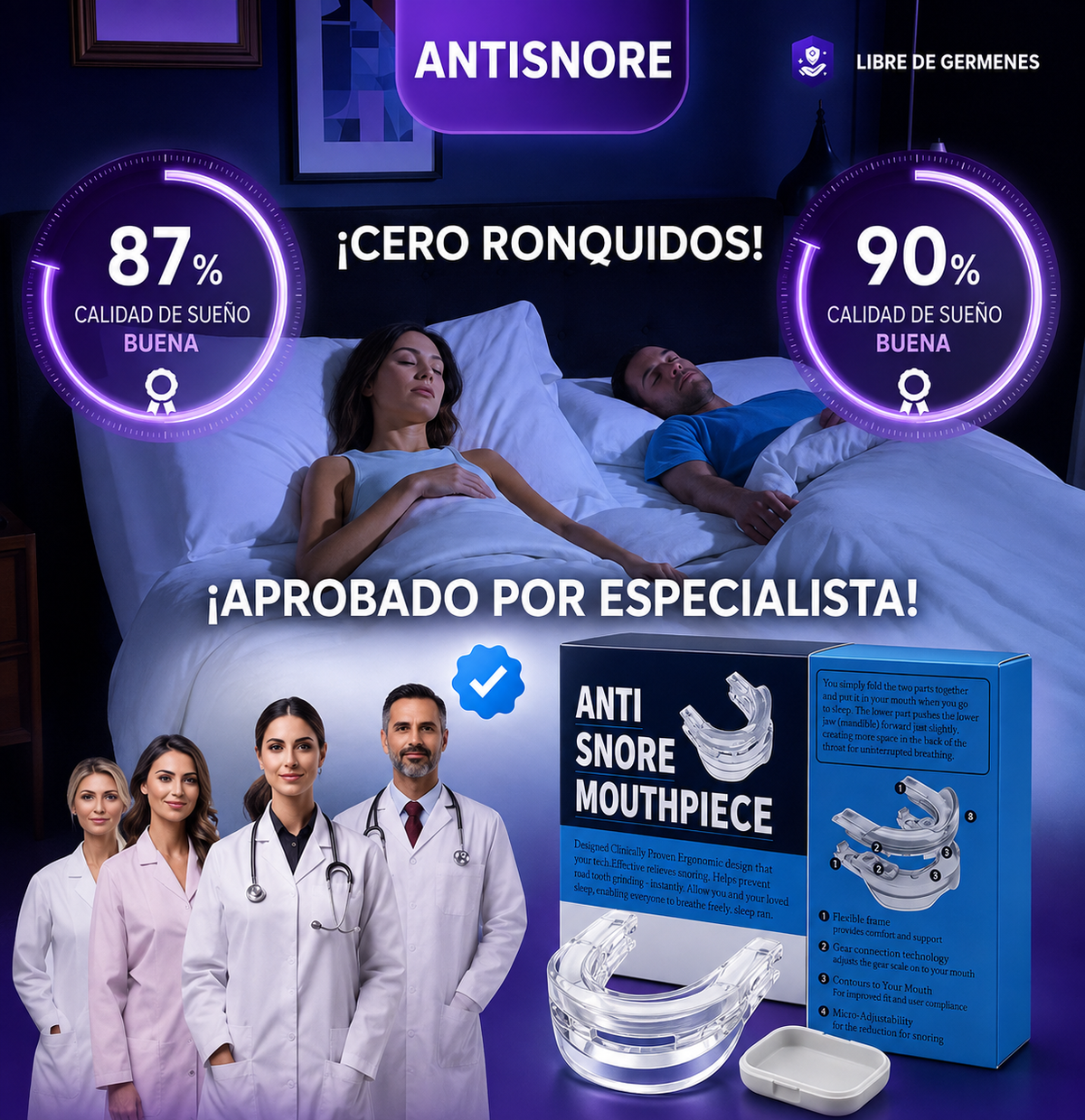ANTISNORE™️  anti-Ronquidos Y Bruxismo😴