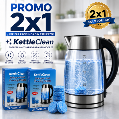 ✨ KettleClean Pro™ | Pastillas Desincrustantes para Hervidor