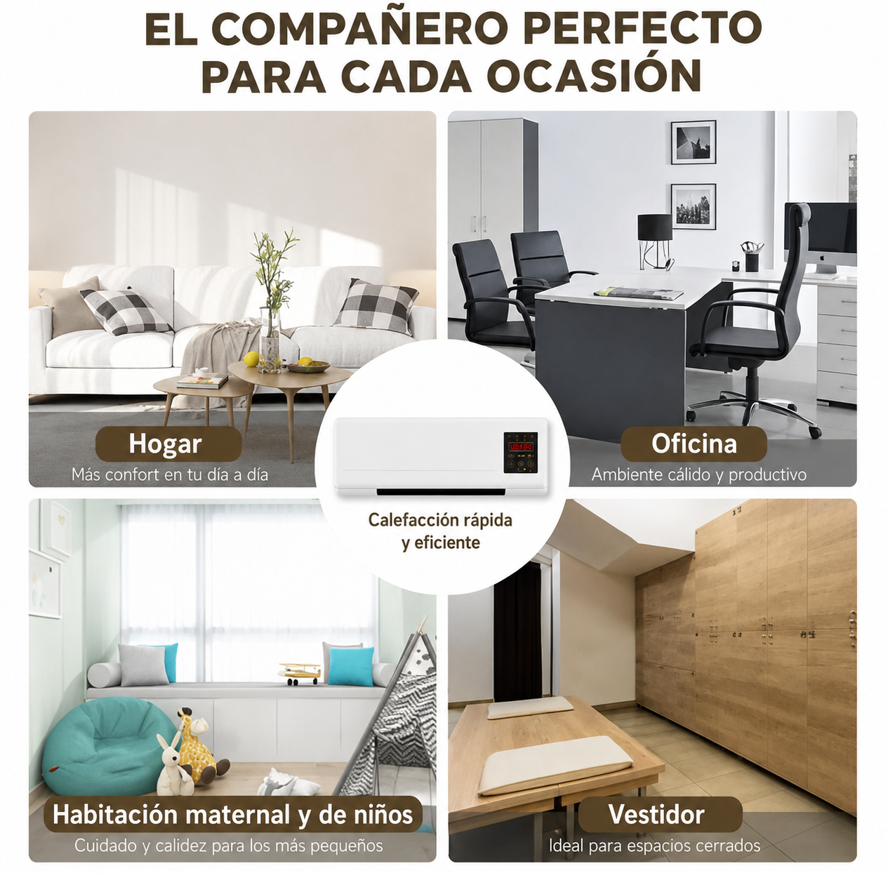 ClimaPro™  🧊 🔥Calefactor Con Ventilador De Pared
