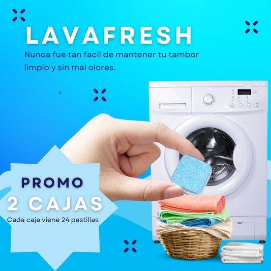 LavaFresh ™🧼 LIMPIADOR DE TAMBOR X24 Unidades 2 Caja