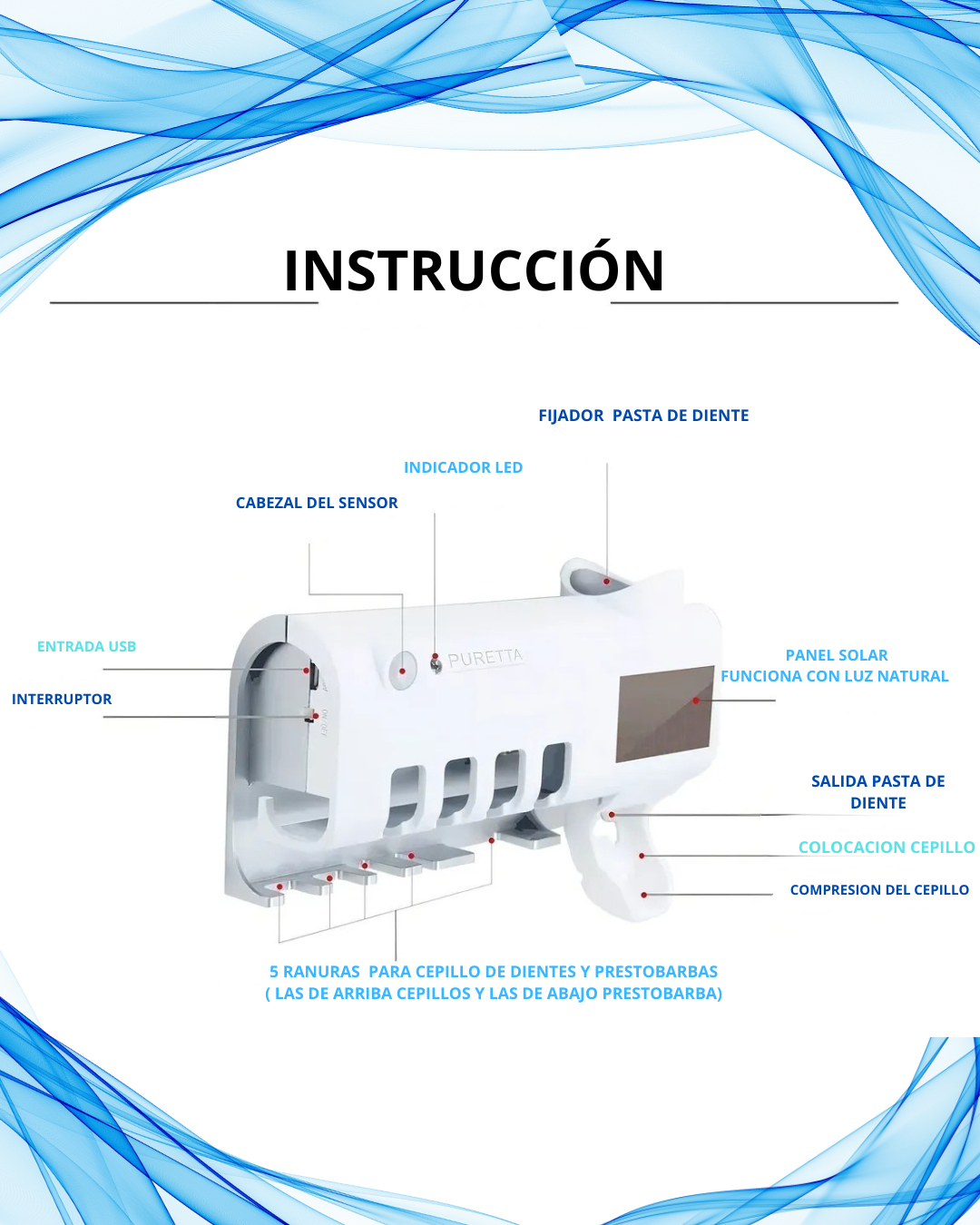PureBrush™ UV Esterilizador Cepillo De Dientes